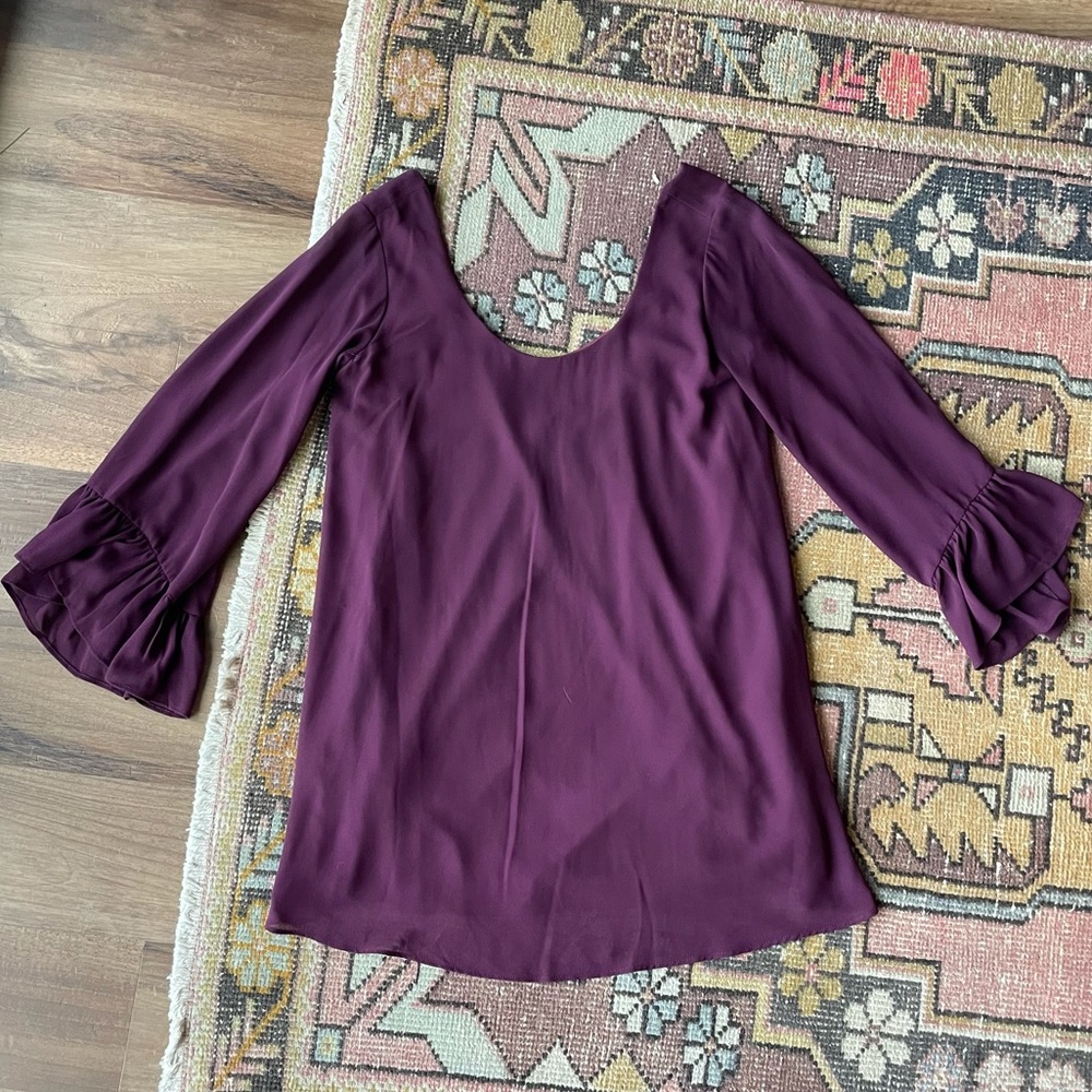 Show Me Your MuMu low back ruffle sleeve dress